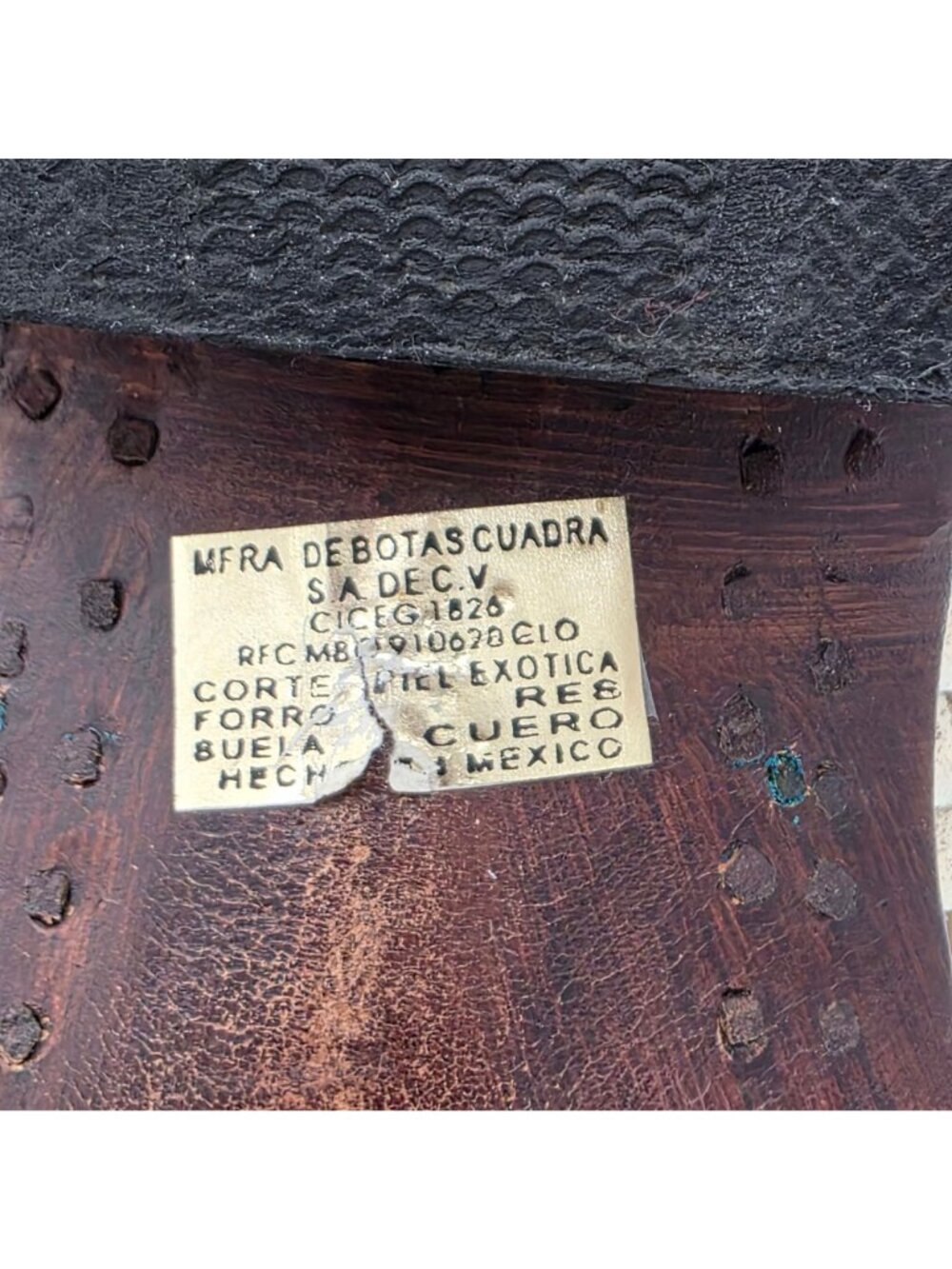 Vintage 10.5 Russel’s Viper Natural Snakeskin Cuadra Exotic Cowboy Western Boots - Picture 13 of 16